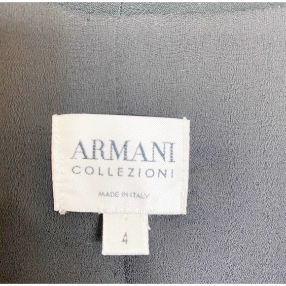 Armani Collezioni Faux Wrap Long Sleeve Dress Black Size 4 - Picture 11 of 13